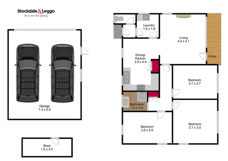 Floorplan of Homely house listing, 21 Allen Crescent, Traralgon VIC 3844
