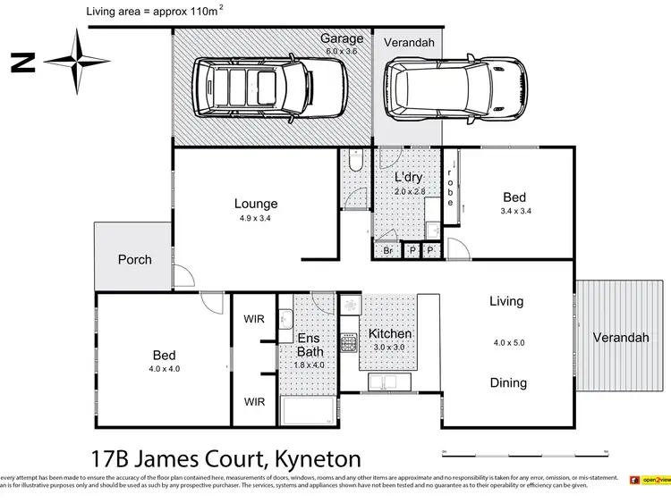 Floorplan of Homely unit listing, 17B James Court, Kyneton VIC 3444