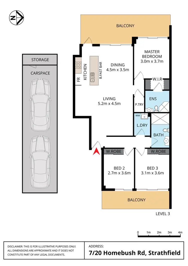 Floorplan of Homely apartment listing, 7/20 HOMEBUSH ROAD, Strathfield NSW 2135