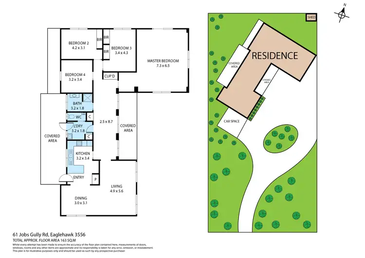 Floorplan of Homely house listing, 61 Jobs Gully Road, Eaglehawk VIC 3556