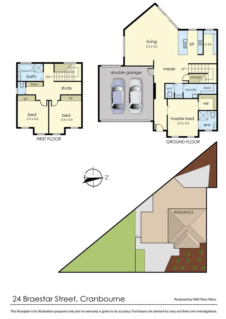 Floorplan of Homely house listing, 24 Braestar Street, Cranbourne VIC 3977