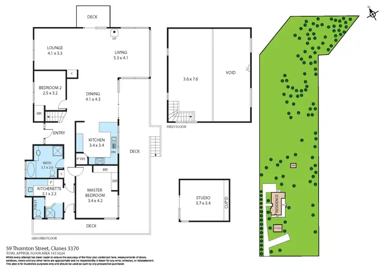 Floorplan of Homely house listing, 59 Thornton Street, Clunes VIC 3370