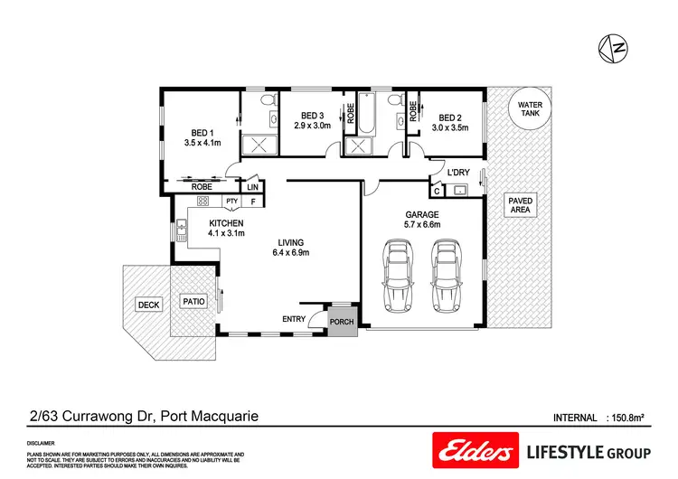 Floorplan of Homely villa listing, 2/63 Currawong Drive, Port Macquarie NSW 2444