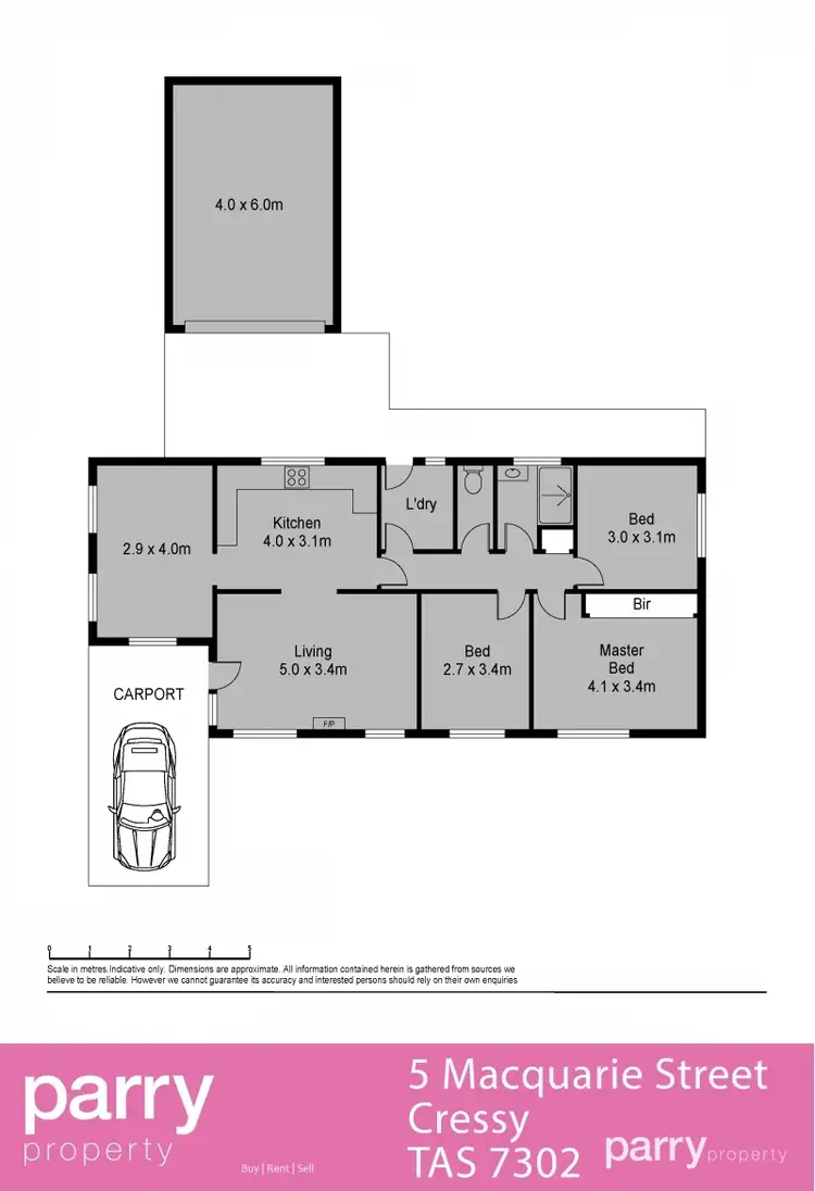 Floorplan of Homely house listing, 5 Macquarie Street, Cressy TAS 7302