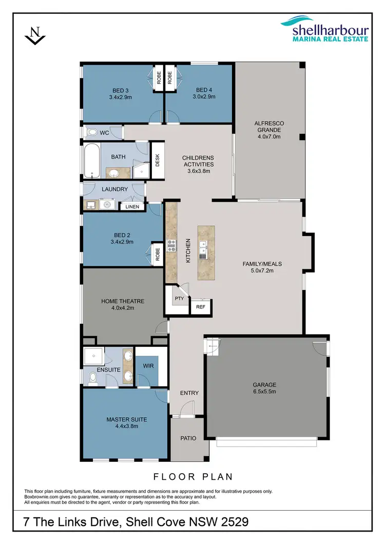 Floorplan of Homely house listing, 7 The Links Drive, Shell Cove NSW 2529