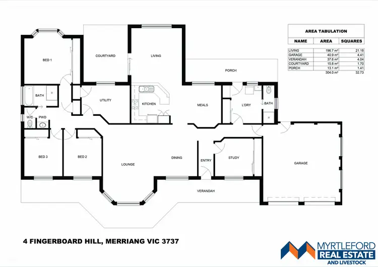 Floorplan of Homely house listing, 4 Fingerboard Hill, Myrtleford VIC 3737