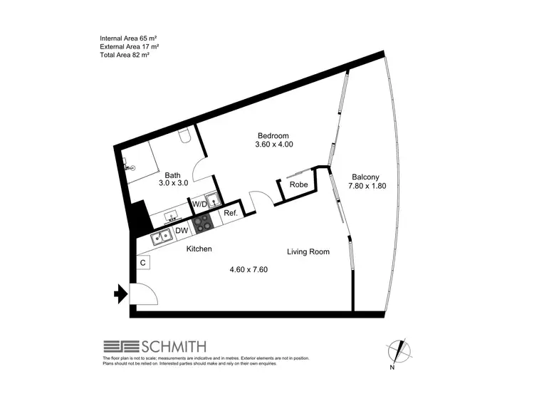 Floorplan of Homely unit listing, 1244/2-4 Stuart Street, Tweed Heads NSW 2485