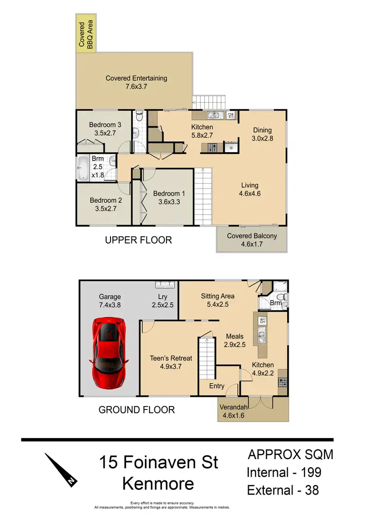 Floorplan of Homely house listing, 15 Foinaven Street, Kenmore QLD 4069
