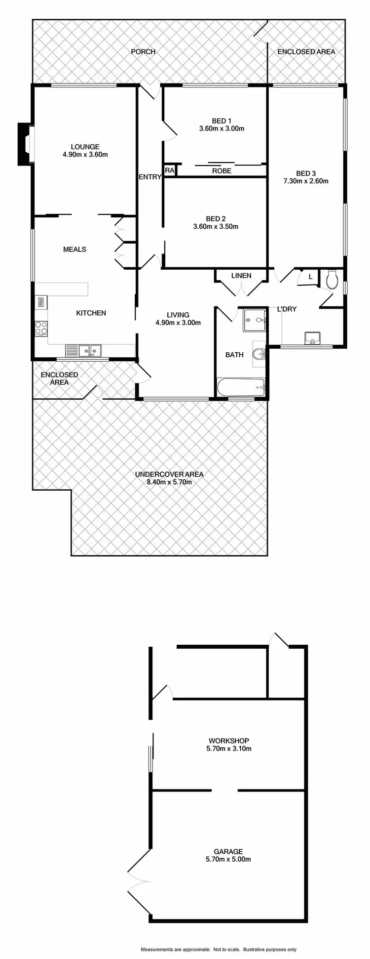 Floorplan of Homely house listing, 45 Howlong Road, Rutherglen VIC 3685