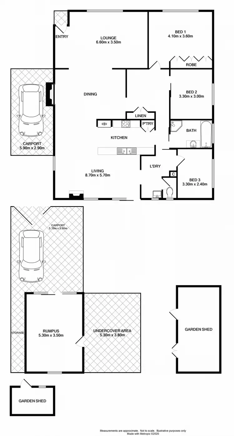 Floorplan of Homely house listing, 54 Brockley Street, Wodonga VIC 3690