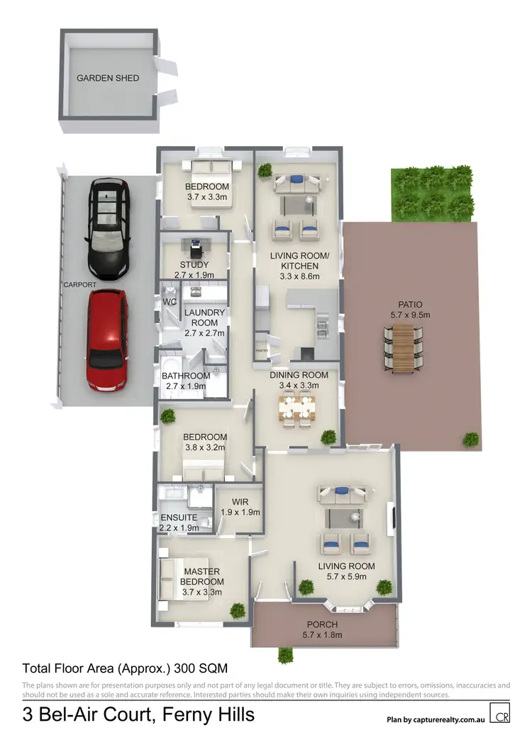 Floorplan of Homely house listing, 3 Bel-Air Court, Ferny Hills QLD 4055