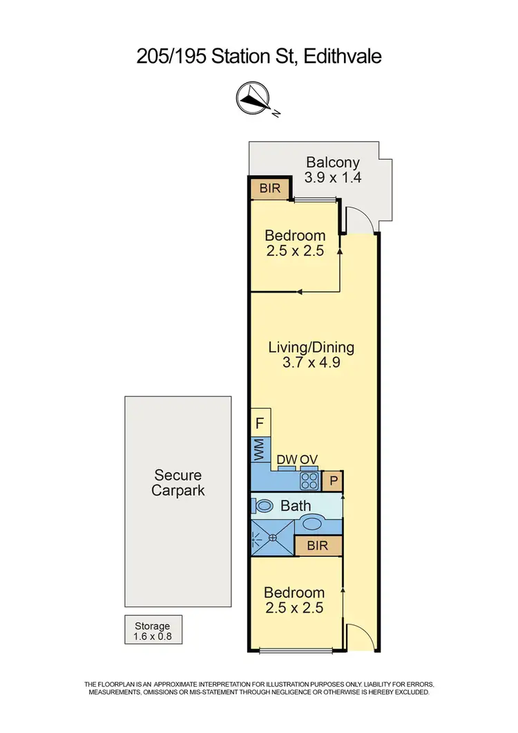 Floorplan of Homely apartment listing, 205/195 Station Street, Edithvale VIC 3196