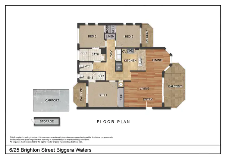Floorplan of Homely apartment listing, 6/25 Brighton Street, Biggera Waters QLD 4216