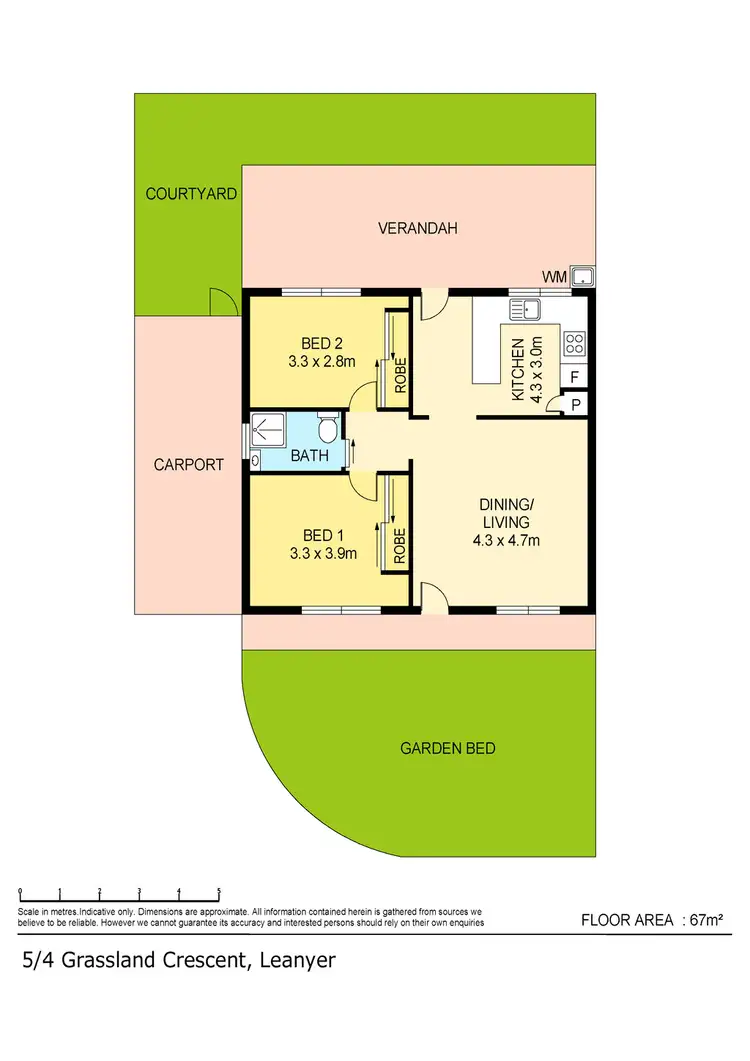 Floorplan of Homely unit listing, 5/4 Grassland Crescent, Leanyer NT 812