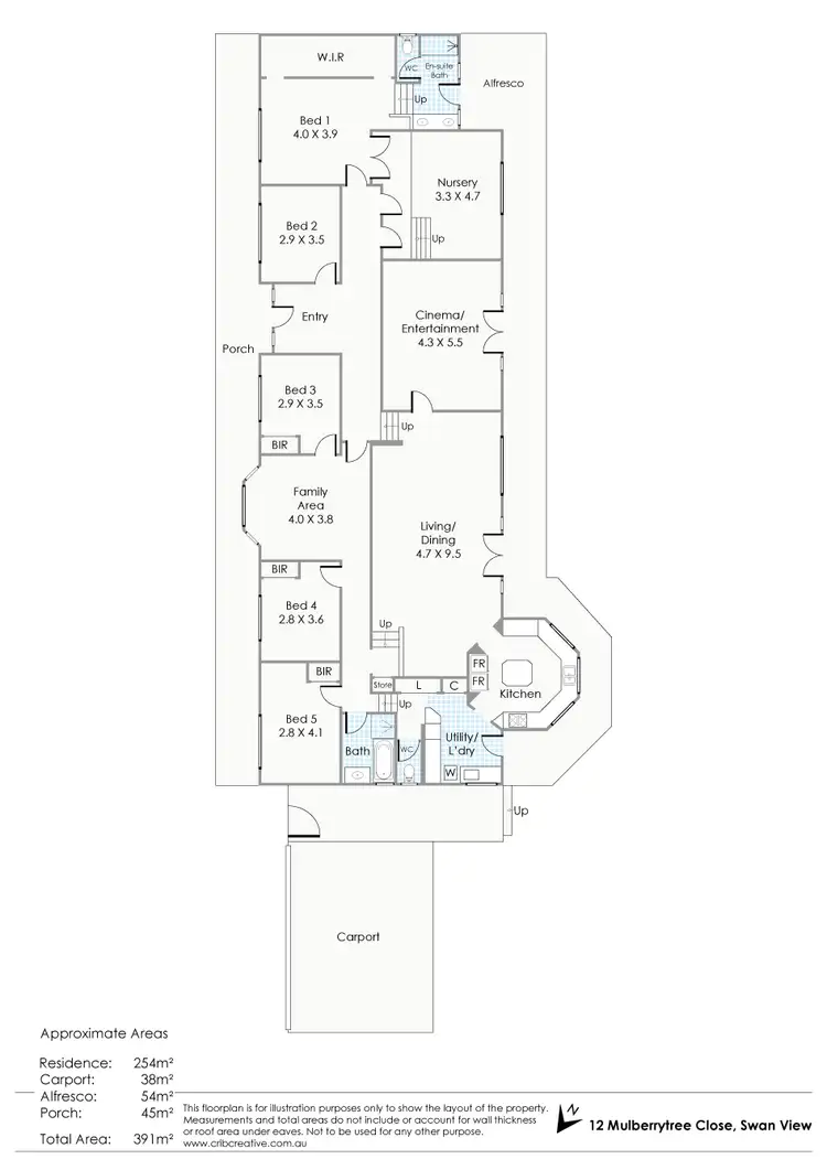 Floorplan of Homely house listing, 12 Mulberry Tree Close, Swan View WA 6056