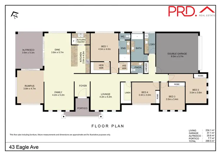 Floorplan of Homely house listing, 43 Eagle Avenue, Tamworth NSW 2340