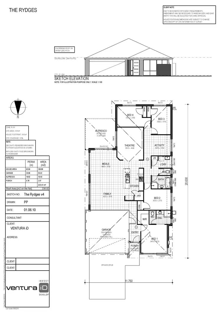 Floorplan of Homely house listing, 6 Cinnabar Loop, Byford WA 6122
