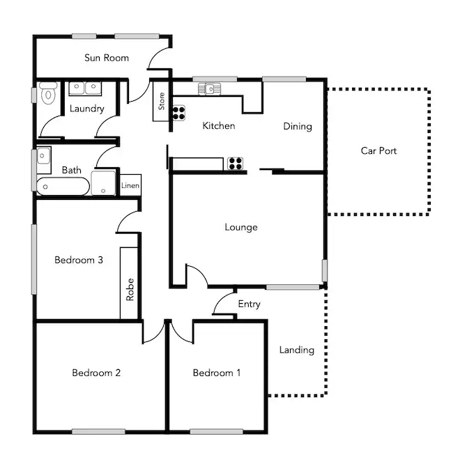 Floorplan of Homely house listing, 14 Truscott Street, Ararat VIC 3377