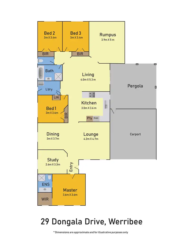 Floorplan of Homely house listing, 29 Dongala Drive, Werribee VIC 3030