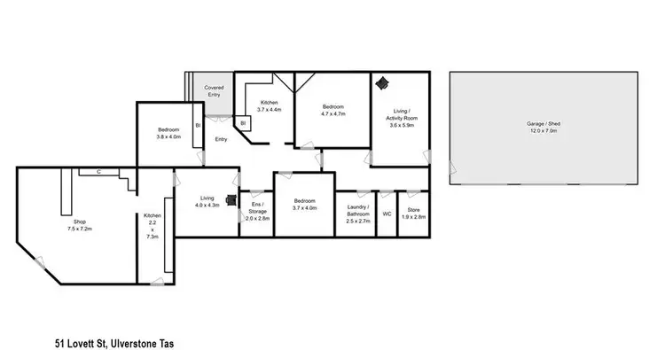 Floorplan of Homely house listing, 51 Lovett Street, Ulverstone TAS 7315