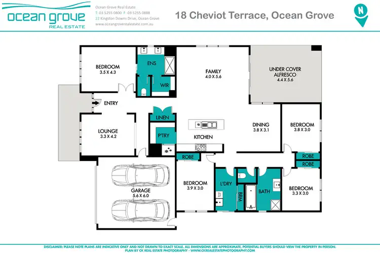 Floorplan of Homely house listing, 18 Cheviot Terrace, Ocean Grove VIC 3226