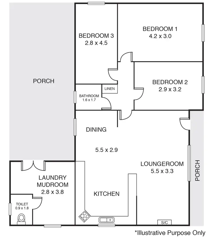 Floorplan of Homely house listing, 3 McLACHLAN CRESCENT, Naracoorte SA 5271