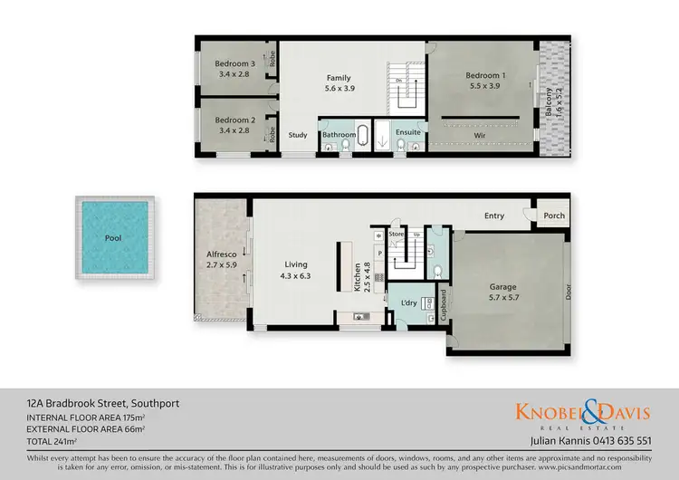 Floorplan of Homely semi-detached listing, 12A Bradbrook Street, Southport QLD 4215