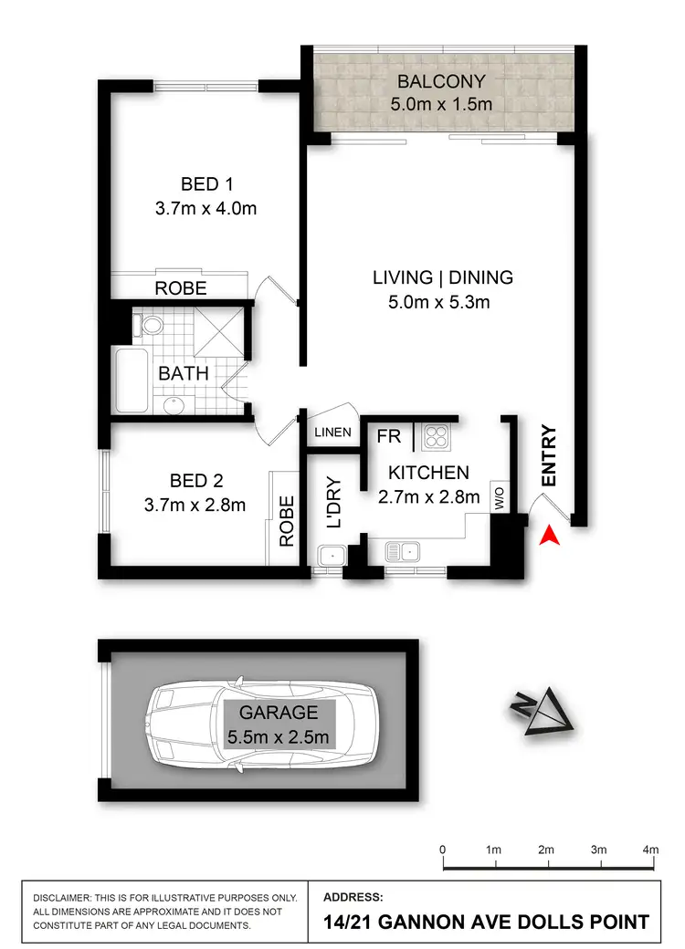 Floorplan of Homely apartment listing, 14/21-23 Gannon Avenue, Dolls Point NSW 2219