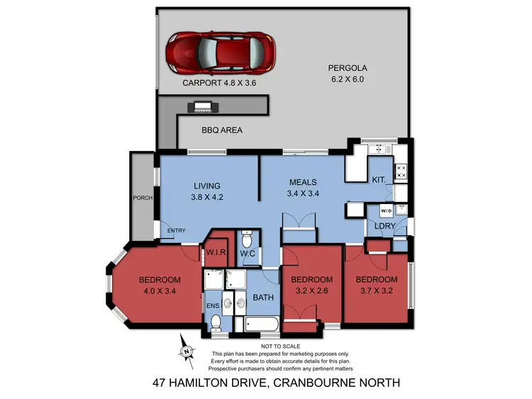 Floorplan of Homely house listing, 47 Hamilton Drive, Cranbourne North VIC 3977