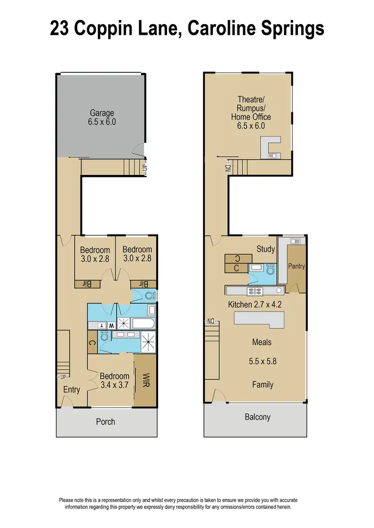 Floorplan of Homely house listing, 23 Coppin Lane, Caroline Springs VIC 3023