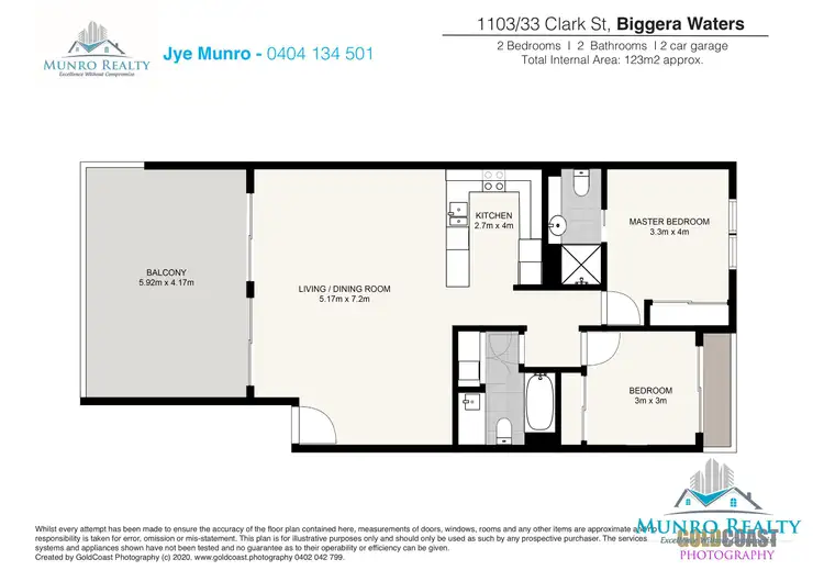 Floorplan of Homely apartment listing, 1103/33 Clark Street, Biggera Waters QLD 4216