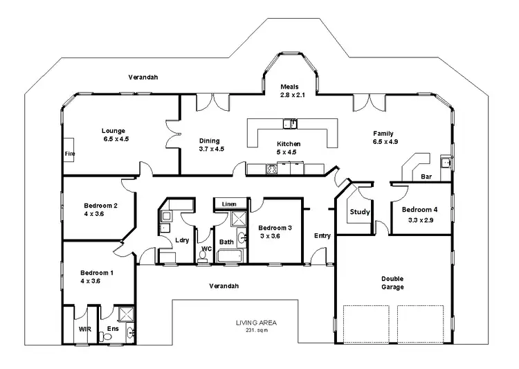 Floorplan of Homely house listing, 43 Pioneer Landing Drive, Loxton SA 5333