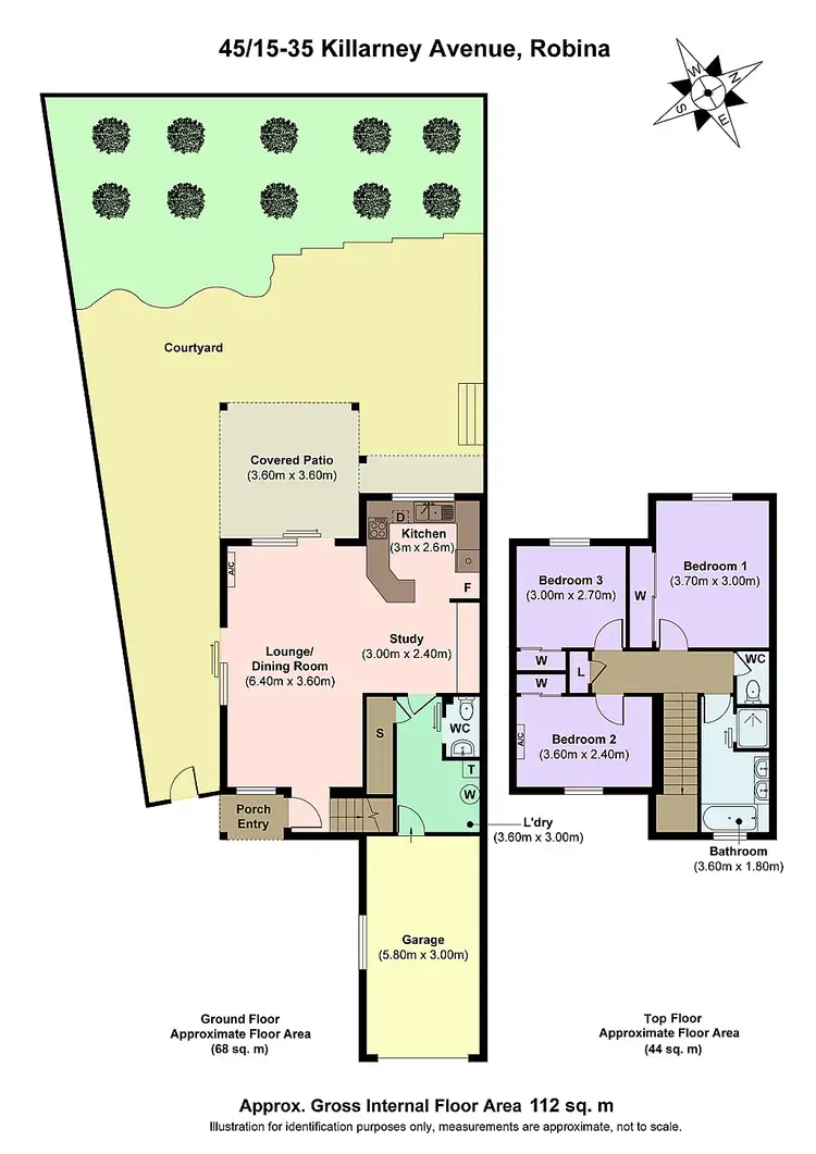 Floorplan of Homely townhouse listing, 45/15-35 Killarney Avenue, Robina QLD 4226