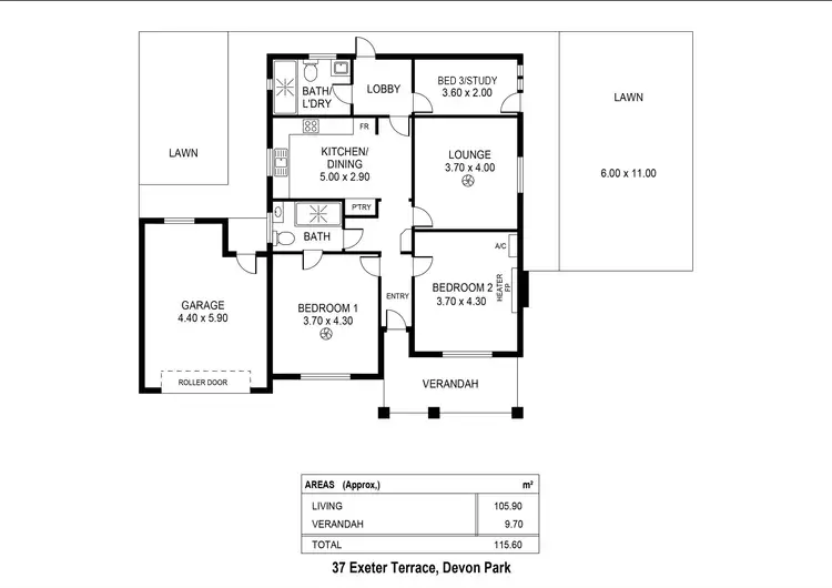 Floorplan of Homely house listing, 37 Exeter Terrace, Devon Park SA 5008