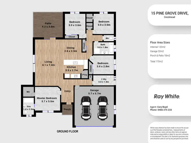 Floorplan of Homely house listing, 15 Pine Grove Drive, Crestmead QLD 4132