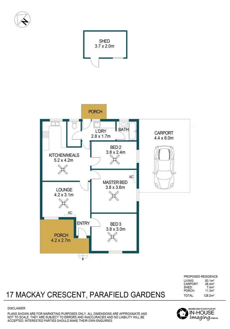 Floorplan of Homely house listing, 17 Mackay Crescent, Parafield Gardens SA 5107