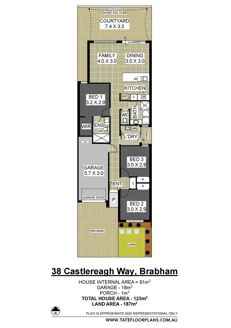 Floorplan of Homely house listing, 38 Castlereagh Way, Brabham WA 6055