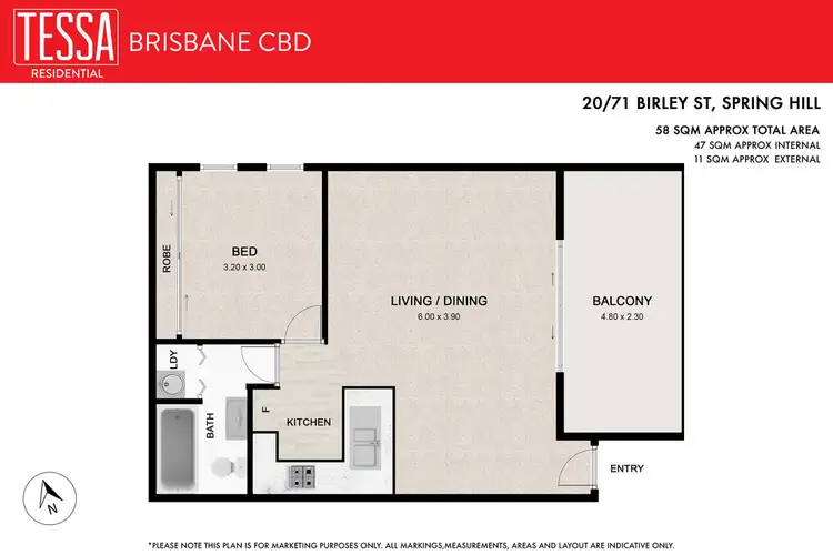 Floorplan of Homely apartment listing, 20/71 Birley Street, Spring Hill QLD 4000