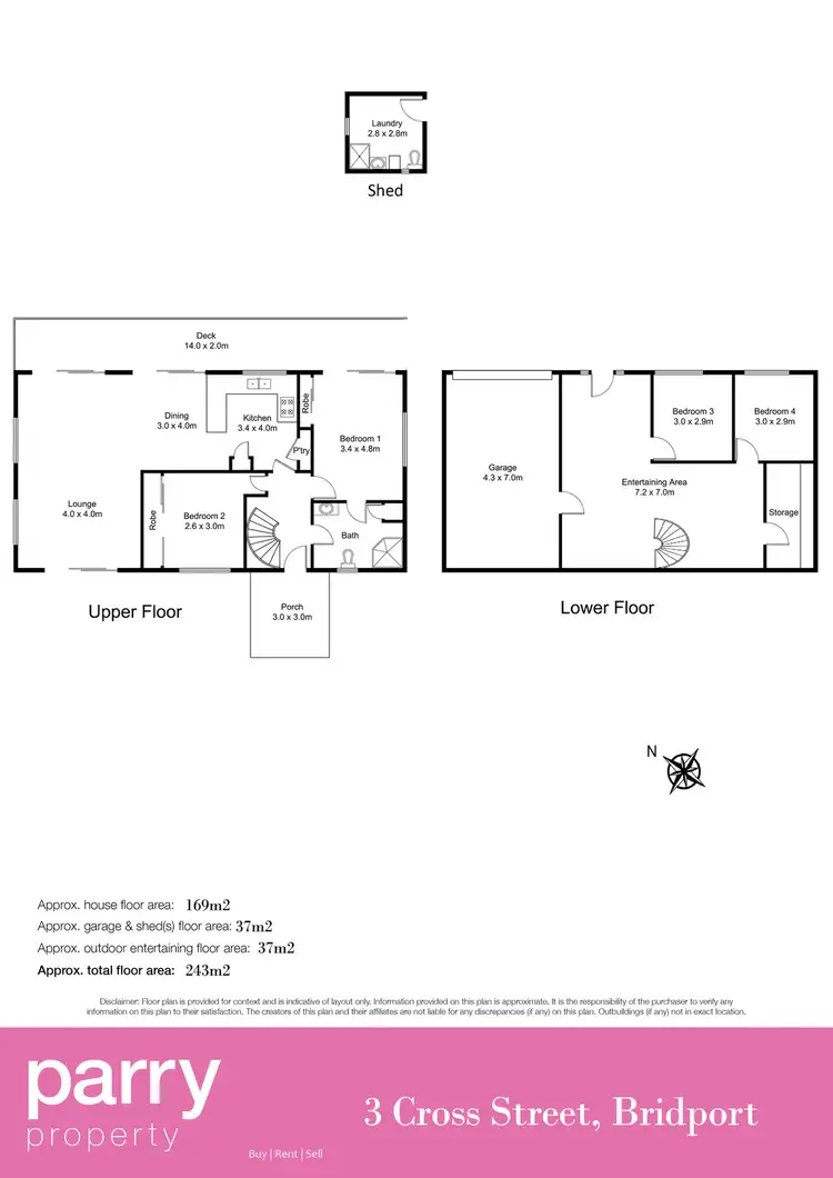 Floorplan of Homely house listing, 3 Cross Street, Bridport TAS 7262