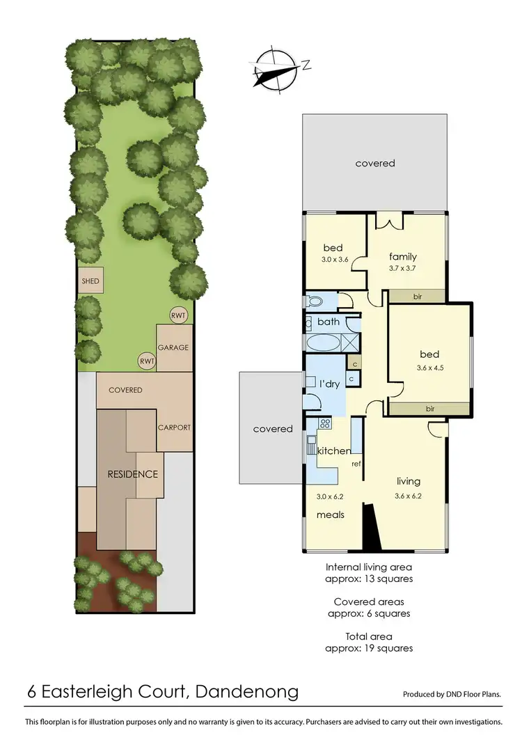 Floorplan of Homely house listing, 6 Easterleigh Court, Dandenong VIC 3175