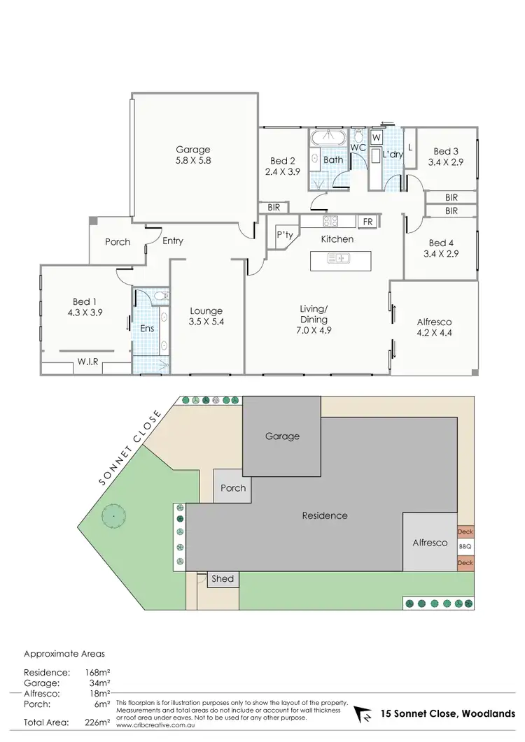 Floorplan of Homely house listing, 15 Sonnet Close, Woodlands WA 6018