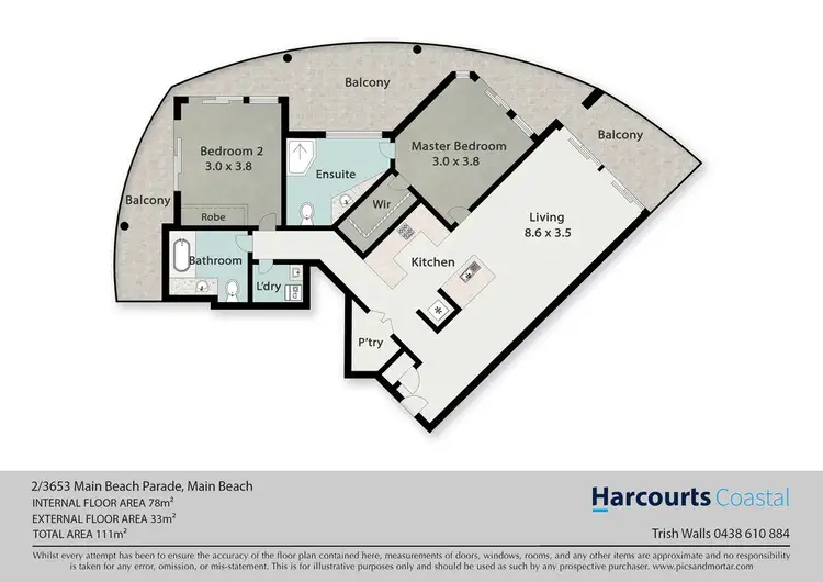 Floorplan of Homely apartment listing, 2/3653 Main Beach Parade, Main Beach QLD 4217