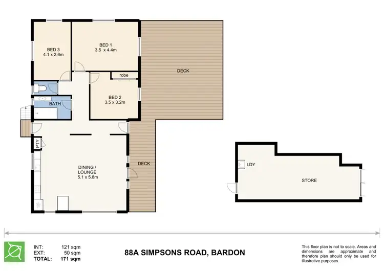 Floorplan of Homely house listing, 88A Simpsons Road, Bardon QLD 4065