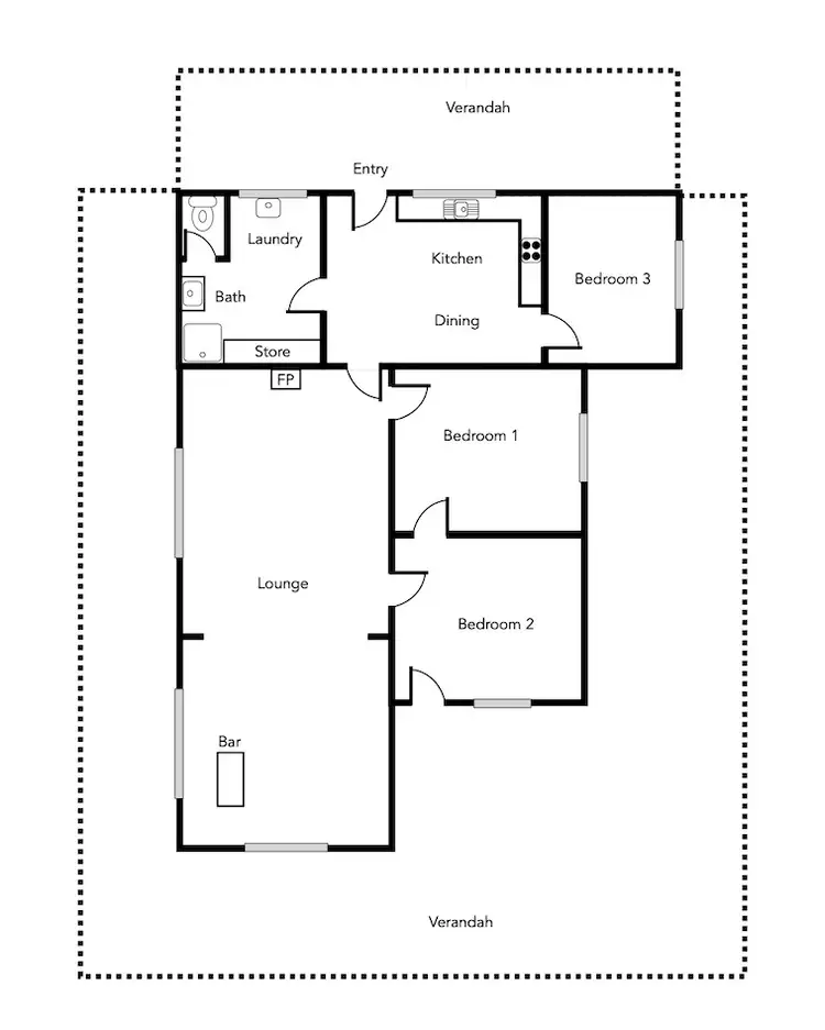 Floorplan of Homely house listing, 1738 Willaura-Wickliffe Road, Wickliffe VIC 3379