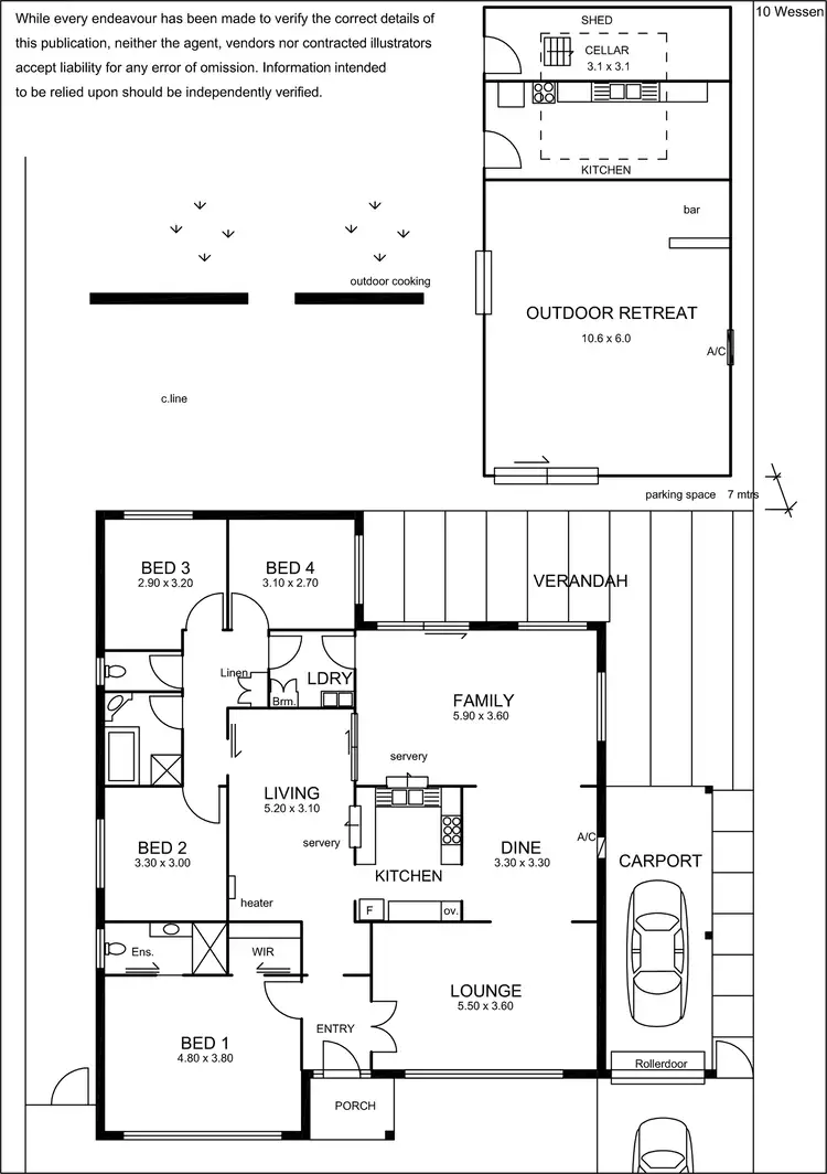 Floorplan of Homely house listing, 10 Wessen Street, Newton SA 5074