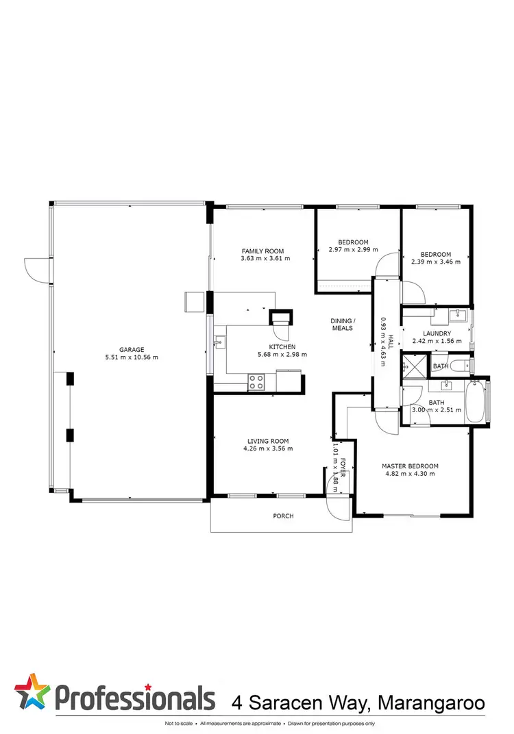 Floorplan of Homely house listing, 4 Saracen Way, Marangaroo WA 6064