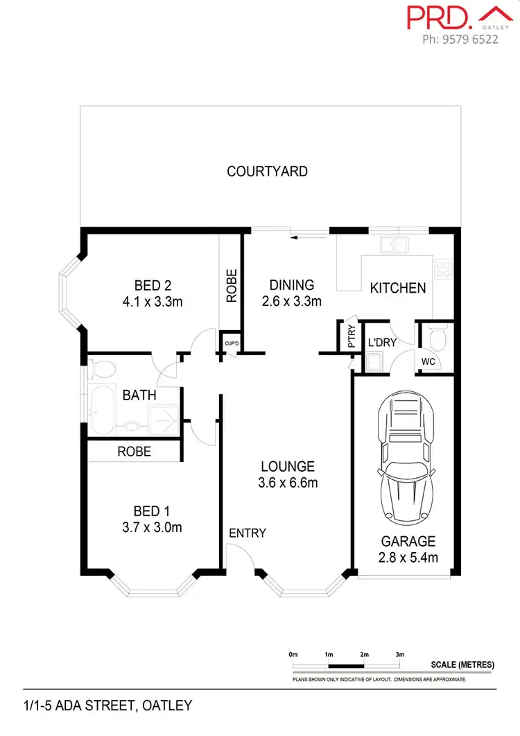 Floorplan of Homely villa listing, 1/1-5 Ada Street, Oatley NSW 2223