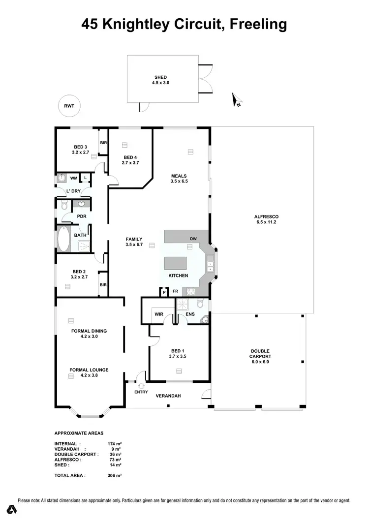 Floorplan of Homely house listing, 45 Knightley Circuit, Freeling SA 5372