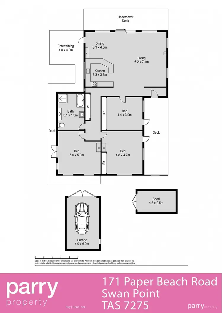 Floorplan of Homely house listing, 171 Paper Beach Road, Swan Point TAS 7275