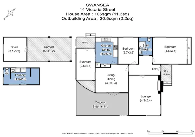 Floorplan of Homely house listing, 14 Victoria Street, Swansea TAS 7190